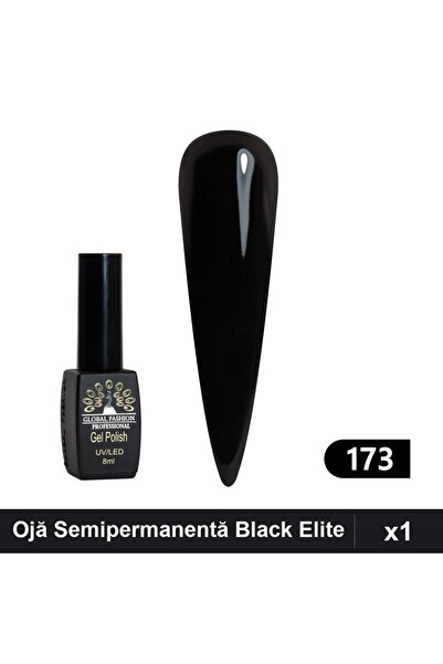 global fashion Ojă Semipermanentă Black Elite 8ml, Global Fashion, Manichiură...