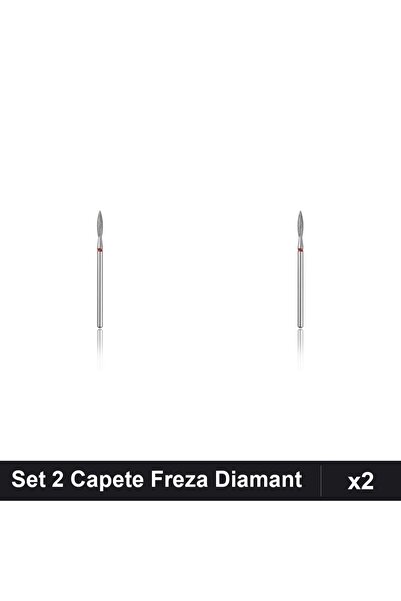 NAİLS Set 2 Capete Freza Diamant NBC Flacara Rosie, Duritate Medie, Manichiur...