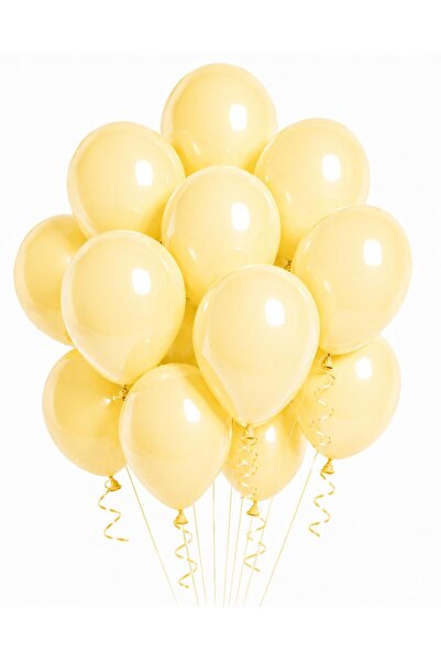 Sev-AL Balonları Makaron Sarı Soft Parti Balonu 5’li Set 11 İnç Lateks Balon ...