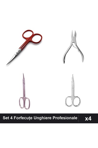 One Group Set 4 Forfecuțe și Clești Unghiere One Group, Profesional Manichiur...