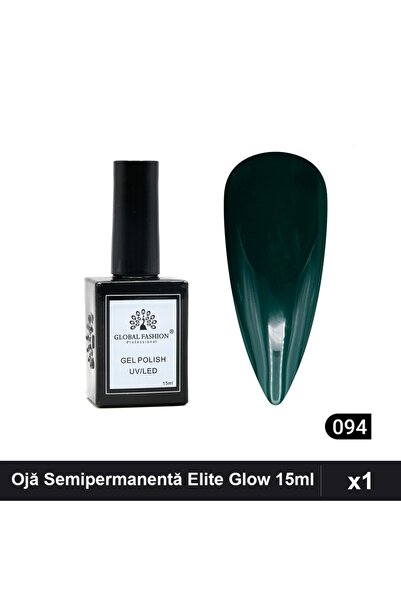 global fashion Ojă Semipermanentă Elite Glow 15ml, Gel Polish 094, Manichiură...