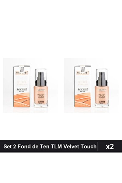 TLM Set 2 Fonduri de Ten Velvet Touch SPF 10, 34ml, Nr.104, Finish Matifiant
