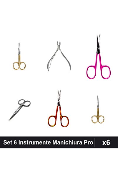 One Group Set 6 Instrumente Manichiura Profesionale, Foarfeci Cuticule One Gr...