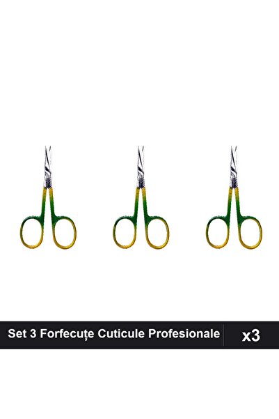 One Group Set 3 Forfecuțe Profesionale Cuticule One Group, Clești Unghiere Ma...