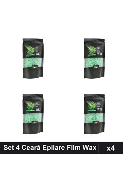 global fashion Set 4 Ceară Epilare Film Wax 100g Tea Tree, Epilat Profesional...