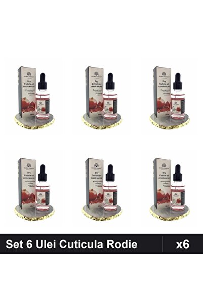 global fashion Set 6 Ulei Cuticula cu Pipeta, Aroma Rodie 30ml, Ingrijire Ung...