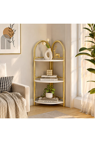 Alcoach 3-Tier Storage Shelf, Coffee Cabinet, Kitchen Storage Shelf, Floor Ca...