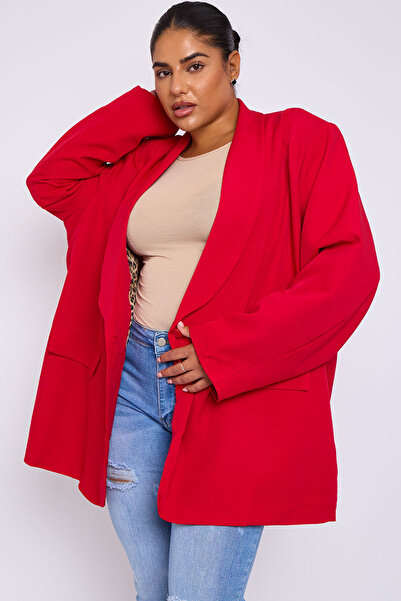 OEM Plus Size Jacket with Ruched Sleeves and Pocket Details