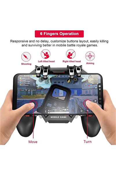 Generic Mobile Game Controller For PUBG [6 Finger/Upgrade Version] Goglor And...