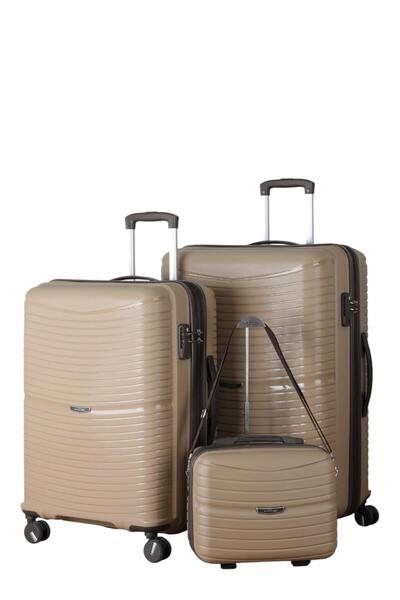 MÇS V379 AURA Y.ÜRETİM PP VALİZ 65 CM + 75 CM + MAKYAJ SET