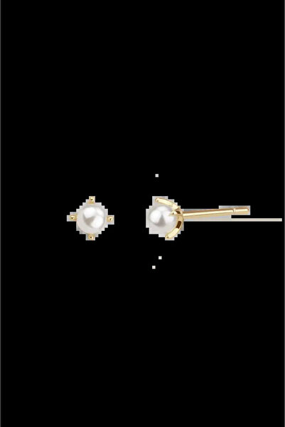 Lisa&Co. Cercei Argint Simple White S Argint placat cu aur galben / Shellpearls