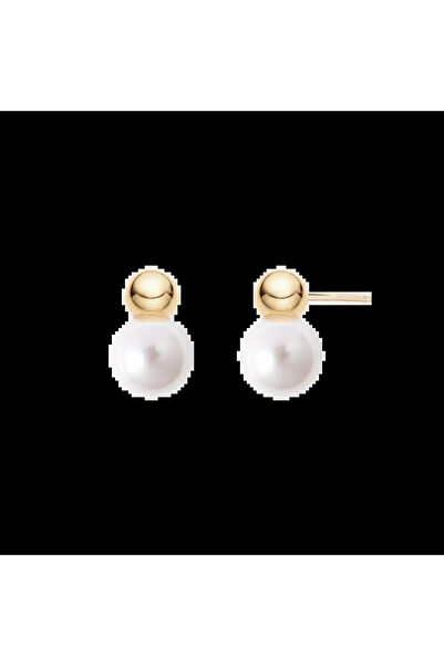 Lisa&Co. Cercei Argint Pearl Drop Argint placat cu aur galben / Shellpearls /...