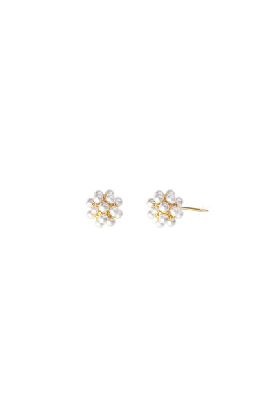 Lisa&Co. Cercei Argint Dandelion S Argint placat cu aur galben / Zircon&Shell...