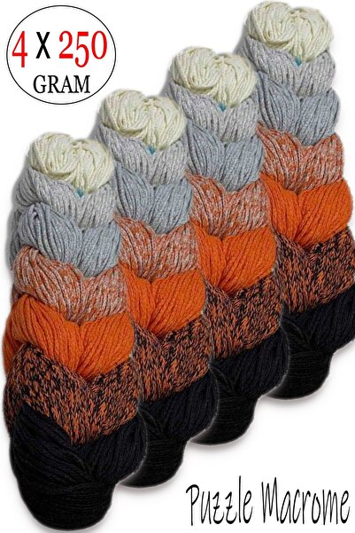 Diva İplik Diva Cotton Makrome Puzzle 020 (Pachet de 4)