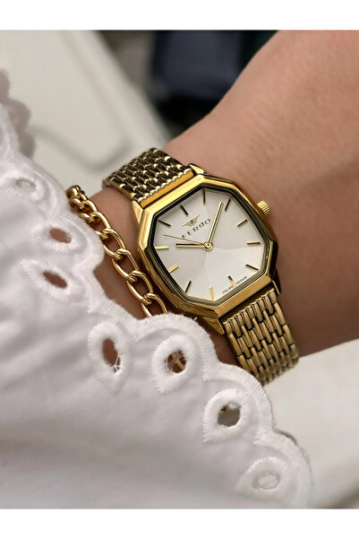 FERRO Yellow Steel Cord Women Wrist Watch Fl21766A-B 3Atm Water Resistant 2 Y...