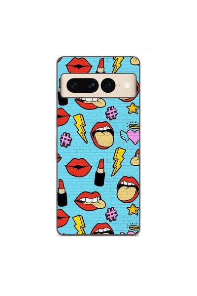 OEM Husa compatibila cu Google Pixel 8 Pro Silicon Gel Tpu Model Pop Art Lips