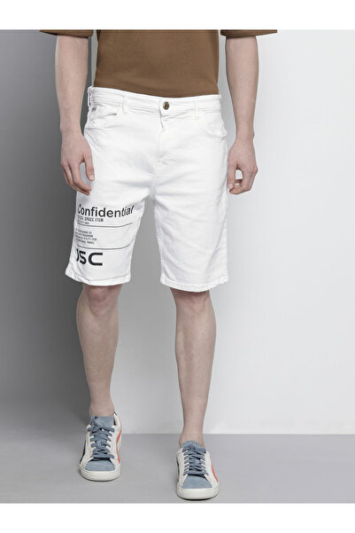 The Indian Garage Co By Styli Men Slim Fit Printed Denim Shorts