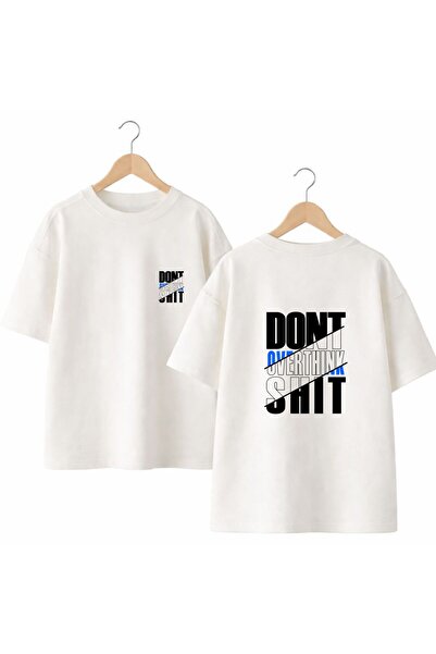 playwear Tricou cu decolteu rotund, 100% bumbac, supradimensionat, cu imprime...