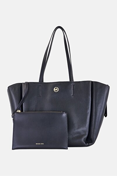 Michael Kors Women Brand Logo Tote Bag With Pouch, Black