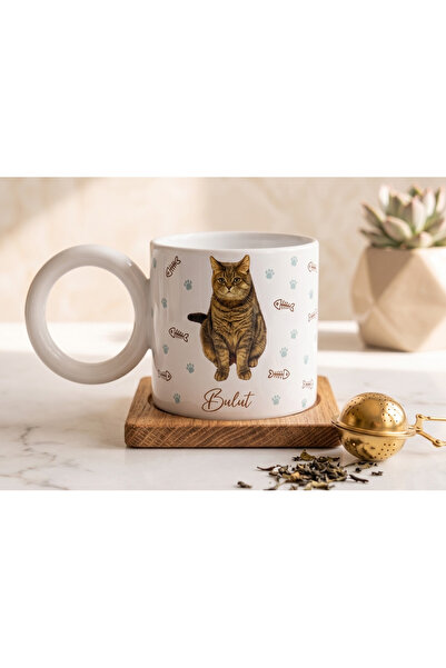 Junno Gift Kişiye Özel Evcil Hayvan Temalı Baskılı Kupa – İsim Yazılı Kedi & ...