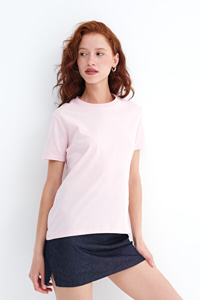Addax Tricou Basic cu guler rotund P4322-1