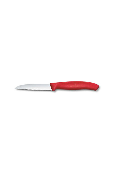 Victorinox Swiss Classic Tırtıklı Soyma Bıçak 8 cm Kırmızı