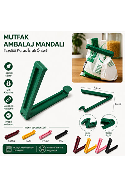 MARKOLL Multi-Purpose Packaging Sealing Clip Bag Clip 6-Pack