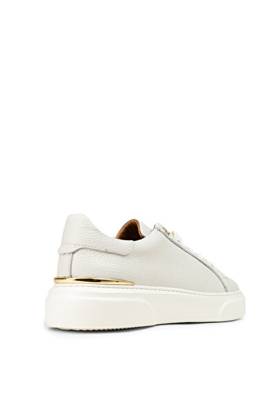 Deery Kadın Hakiki Deri Ekru Sneaker Ayakkabı