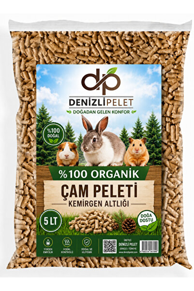 Denizli Pelet Doğal Çam Peleti Kemirgen Hamster Altlığı 5 LT