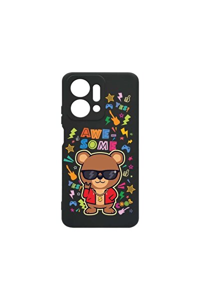 bestcase Премиум калъф от течен силикон, съвместим с Honor X7a, Сладък дизайн...