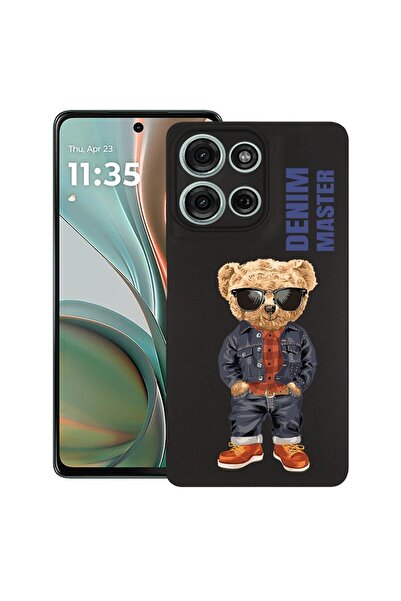 bestcase Θήκη για Motorola Moto G75, Denim Master - Αρκουδάκι, Λεπτή σιλικόνη...