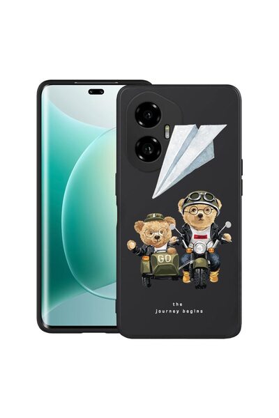 bestcase Θήκη για Honor 300 με σχέδιο Teddy On The Road, TPU Ματ Εξαιρετικά Λ...