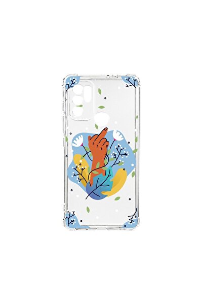 bestcase Противоударен калъф 1.5ММ, съвместим с Motorola Moto G60s, Flowers F...