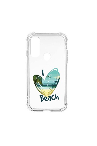 bestcase Husa Anti Shock Silicon Compatibila cu Motorola Moto E40, I Love Bea...