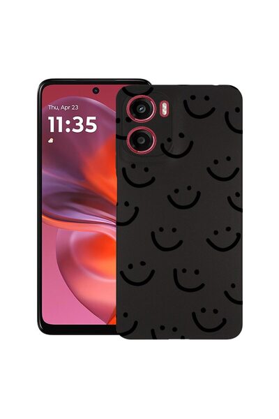 bestcase ¬Æ Husa pentru Motorola Moto G05, Smiley, Slim Silicon 0.8MM, Antiso...