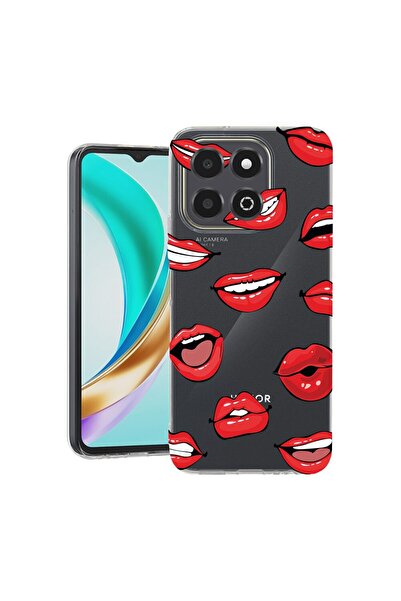 bestcase Husă pentru Honor X6b, BestCase® Silicon transparent 2MM, Model Lips...