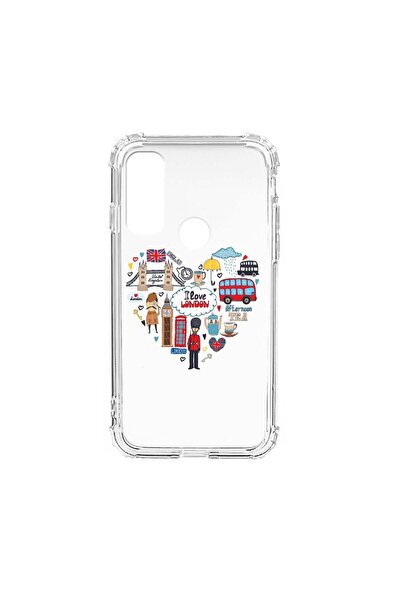 bestcase Husa Anti Shock Silicon Compatibila cu Motorola Moto E30, I Love Lon...