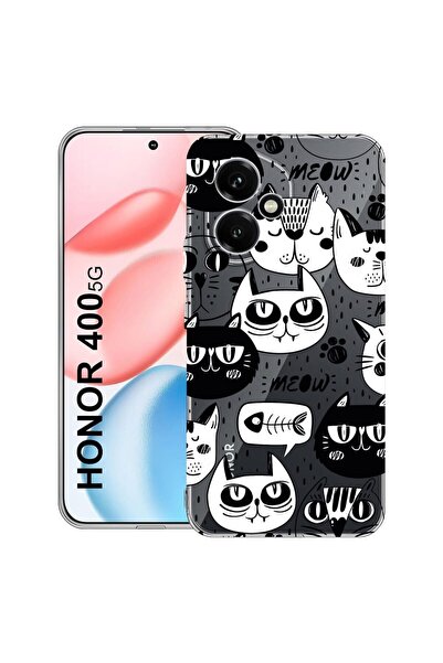 bestcase ¬Æ Husa Clear Silicon pentru Honor 400, Cool Cats, 2036423 T 1029