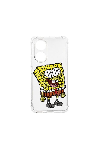 bestcase Husa Anti Shock 1.5MM, съвместима с OPPO A18, Калиграфия Спондж Боб,...