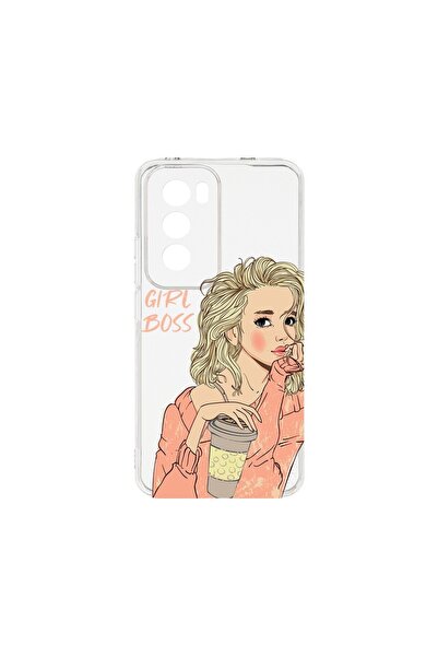 bestcase ¬Æ Husa Clear Silicon 2MM, Compatibila Cu OPPO Reno12 Pro 5G, Girl B...
