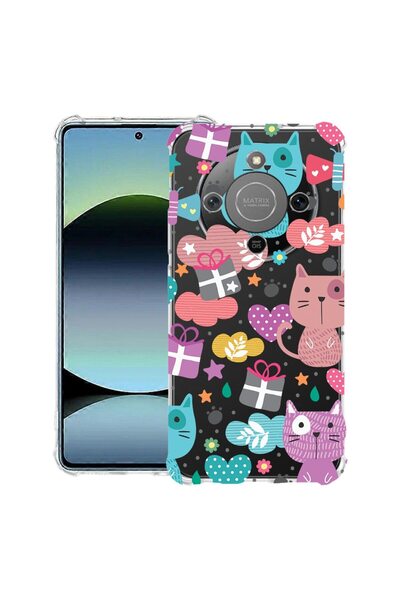 bestcase Husă Antișoc 1.5mm Compatibilă cu Honor Magic8 Lite, cu Design Pisic...