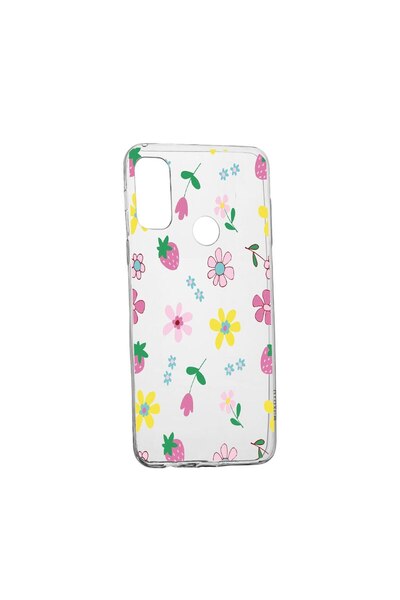 bestcase Husa Silicon Flowers, Compatibila Cu Motorola Moto E40, rezistenta l...