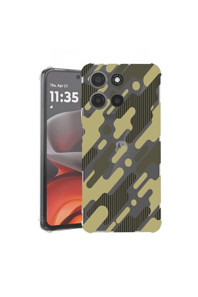 bestcase ¬Æ Husa Anti Shock Compatibila cu Motorola Edge 60 Neo, Green Camouf...