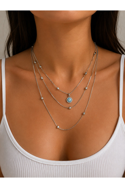 Girift Vintage Evani 3-Piece Star Detailed Stone Necklace Set