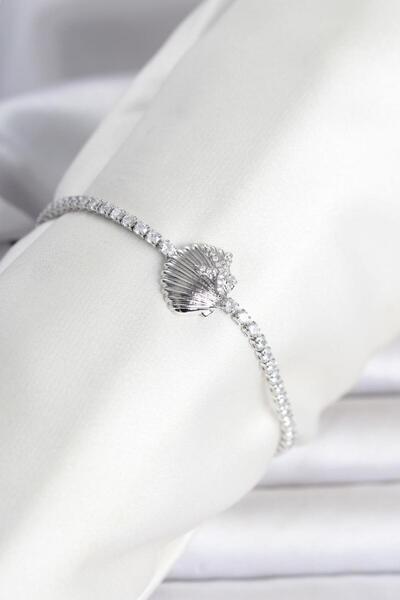 Clariss Brass Silver Color Sea Shell Model Waterway Women's Bracelet
