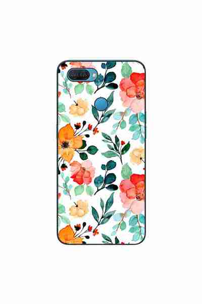 OEM Husa compatibila cu Oppo A12 Silicon Gel Tpu Model Painted Flowers