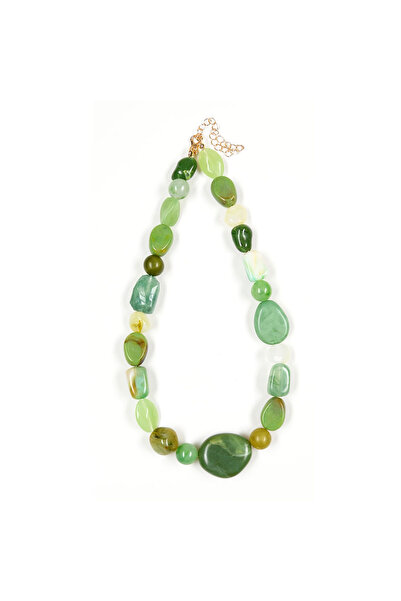 meli melo Colier statement verde cu margele mari si aspect elegant