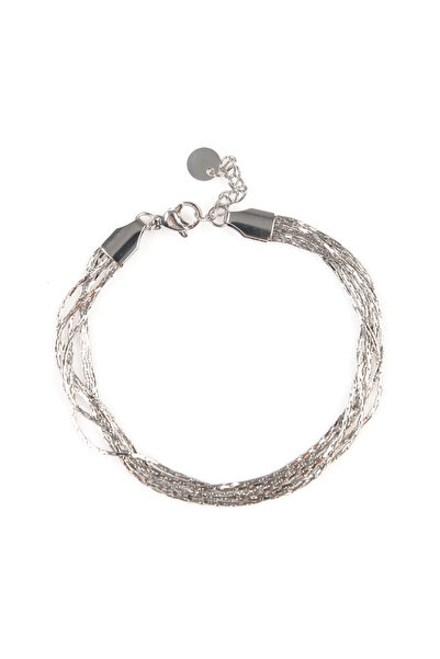 meli melo Silver stainless steel bracelet with multiple chains