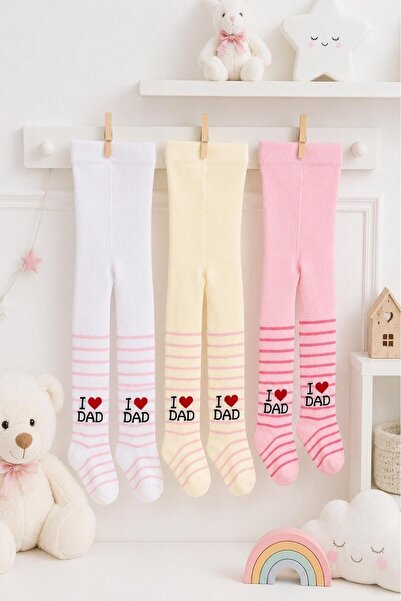 Lakoren Pack of 3 Girls' & Kids' Cotton Patterned Tights