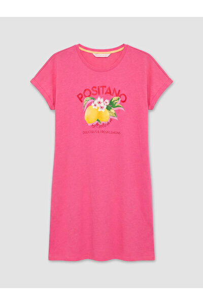 LC Waikiki Crew Neck Positano Printed Women's Nightdress